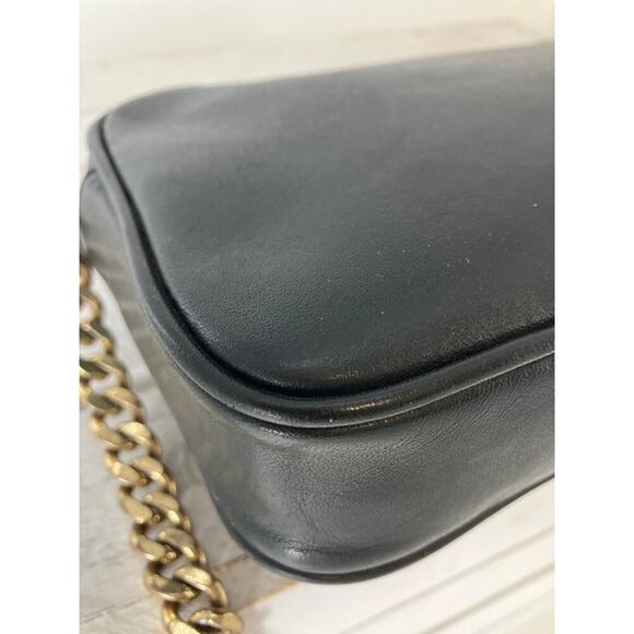 MICHAEL KORS SMALL BLACK, GOLD LEATHER CROSSBODY BAG (ASIS) - Picture 7 of 16